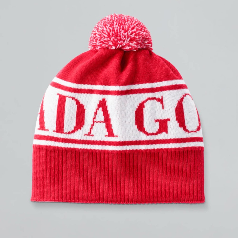 NEW! CANADA GOOSE Kids Merino Wool toque beanie RED